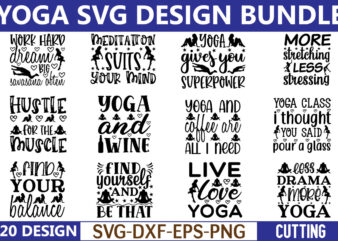 Yoga SVG Bundle t shirt Design for sale!