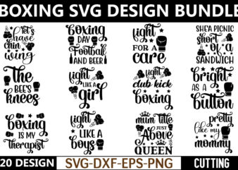 Boxing SVG Bundle t shirt designs for sale!
