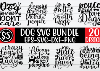 Dog svg bundle t shirt vector illustration