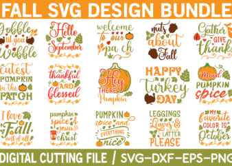 Fall svg bundle t shirt graphic design