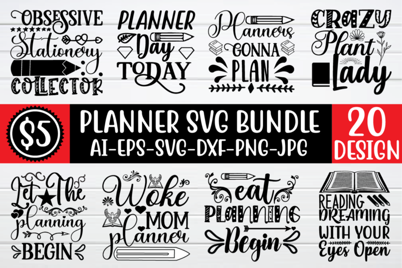 Planner svg bundle for sale!