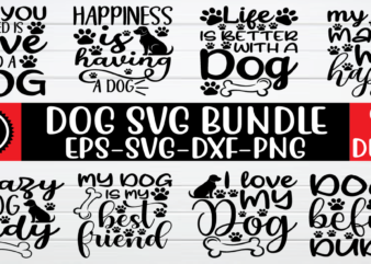 Dog svg bundle t shirt vector illustration