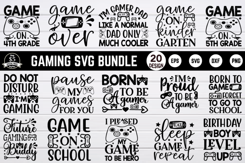 Gaming Svg Design Bundle