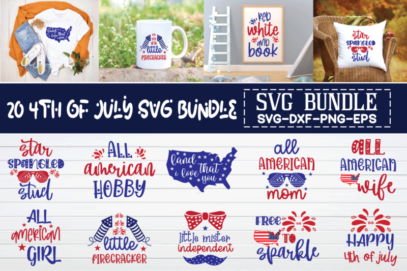 4th of July svg bundle t shirt illustration