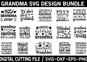 Grandma svg design bundle cut file