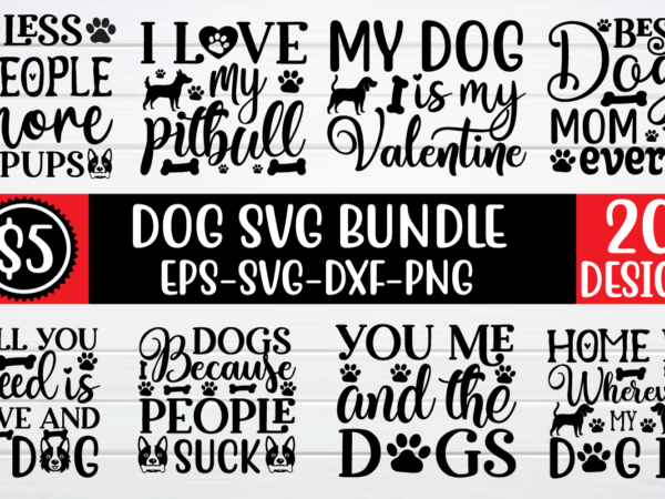 Dog svg bundle t shirt vector illustration