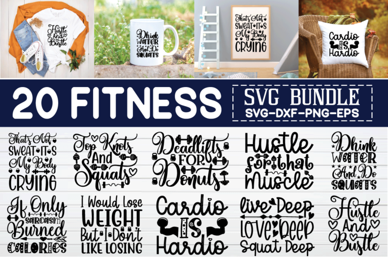 Fitness svg bundle t shirt graphic design