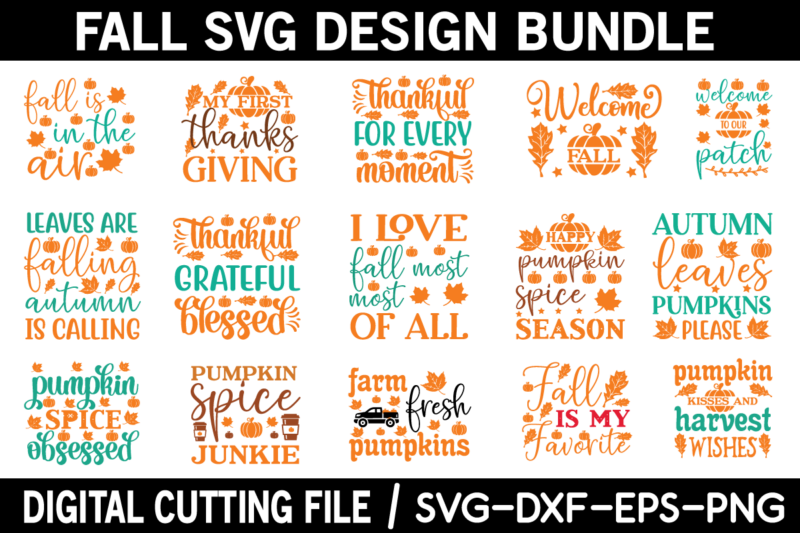 Fall svg design bundle