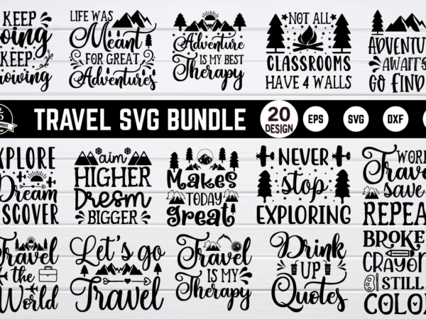 Travel svg design bundle t shirt vector file