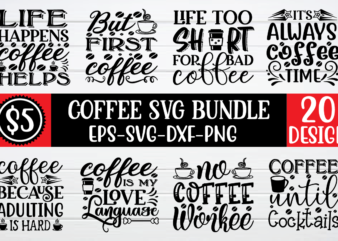 Coffee svg bundle t shirt vector file