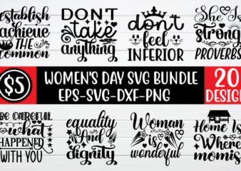 Women’s Day svg bundle for sale!