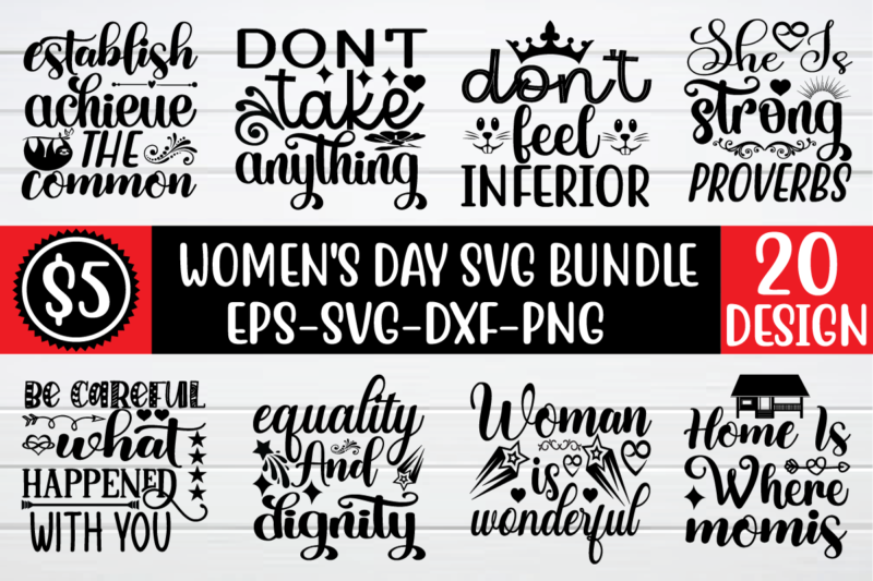 Women’s Day svg bundle for sale!