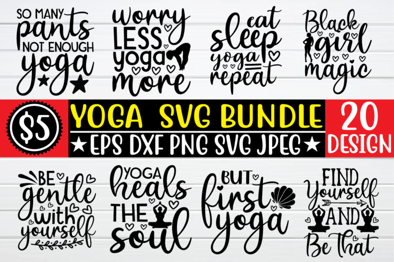 yoga svg bundle graphic t shirt