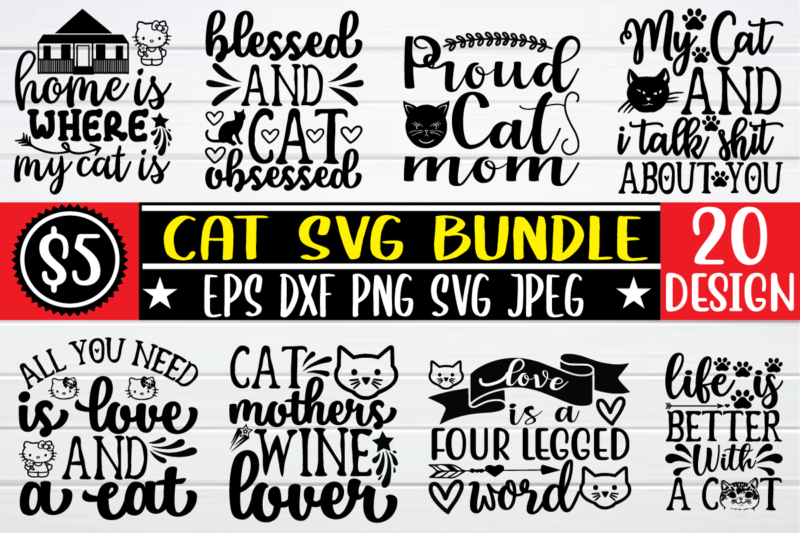 Cat svg bundle t shirt vector file