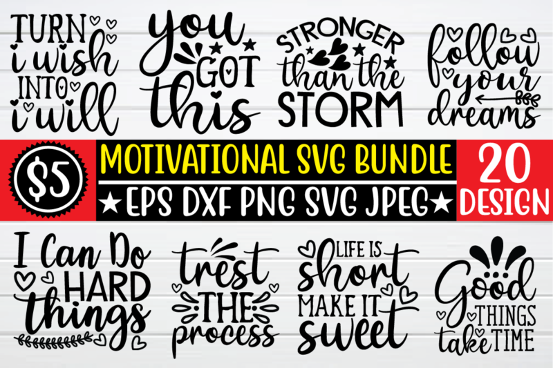 motivational svg bundle t shirt template