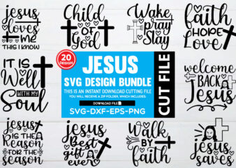 Jesus svg Design Bundle for sale