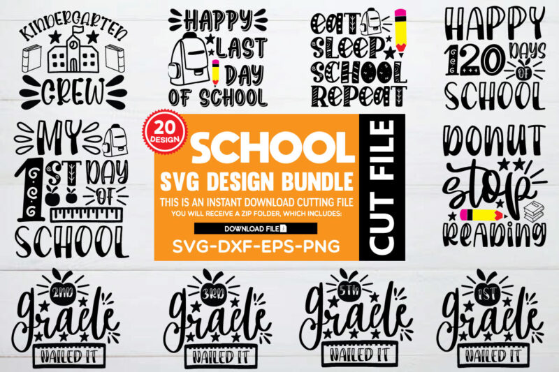 school svg bundle graphic t shirt for sale!