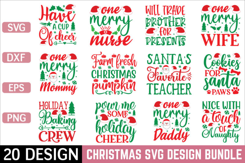 Christmas svg bundle t shirt vector file