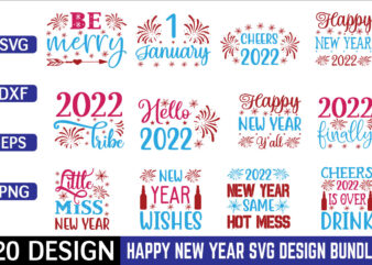 New Year SVG Bundle for sale! T shirt vector artwork