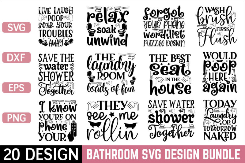 Bathroom svg bundle graphic t shirt for sale!