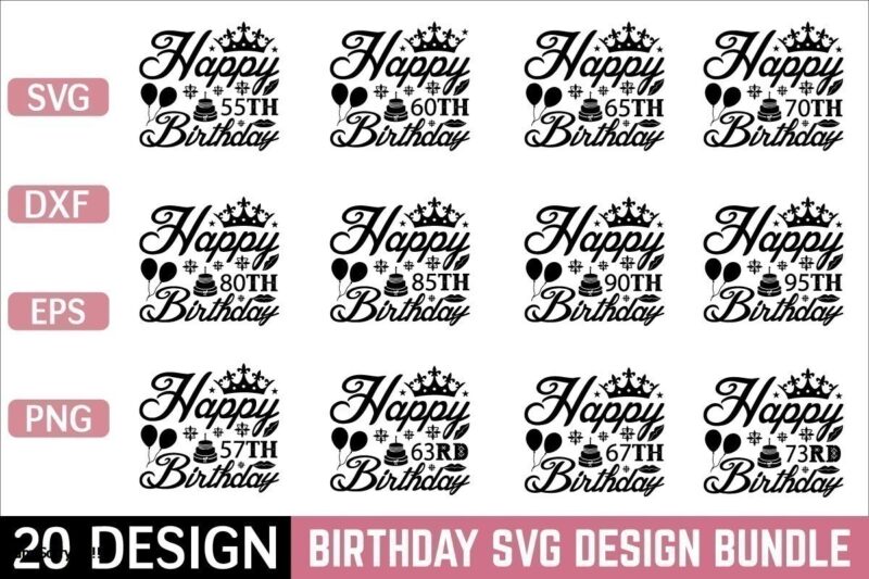 Birthday svg boundle t shirt template