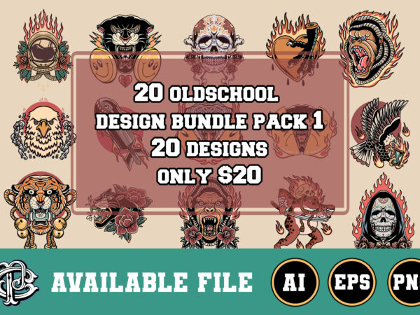 20 oldschool design bundle pack 1