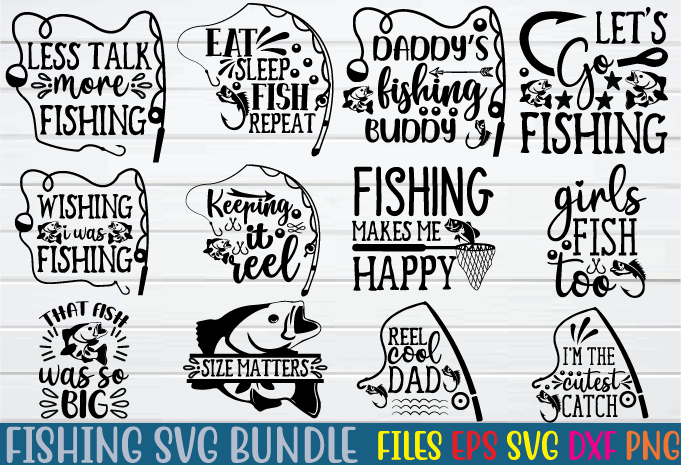 Fishing Svg Bundle t shirt template