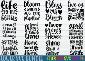 Flower Bundle Svg t shirt vector illustration