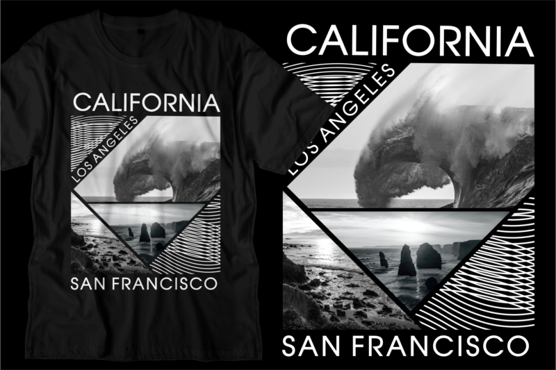 california los angeles t shirt design