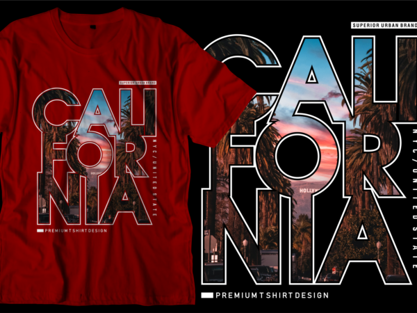 California los angeles city t shirt design