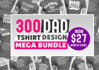 300 Papa t-shirt designs bundle
