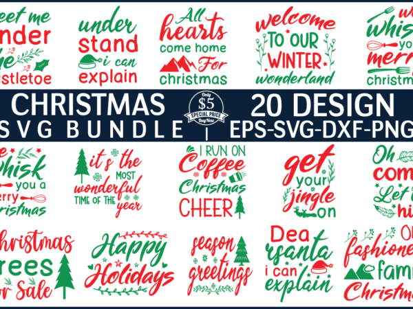 Christmas svg bundle t shirt vector file