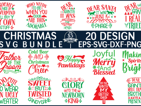 Christmas svg bundle t shirt vector file