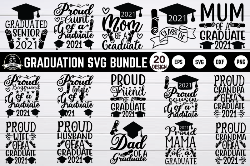 Graduation SVG Design bundle For sale!