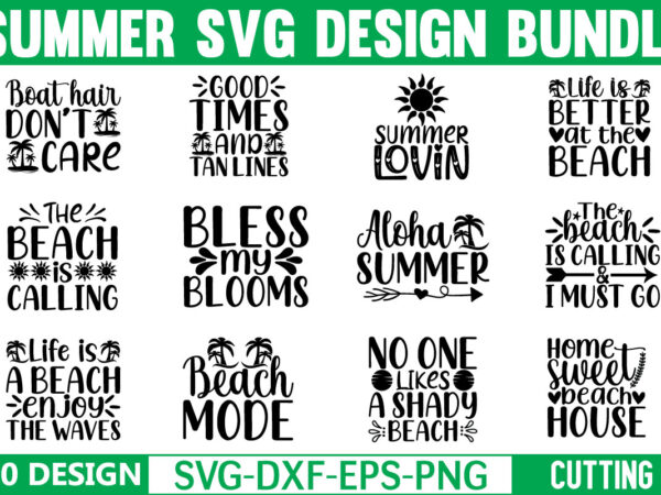 Summer svg bundle t shirt template vector