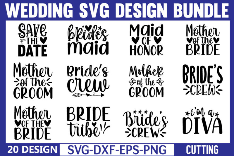 Wedding svg bundle t shirt design for sale