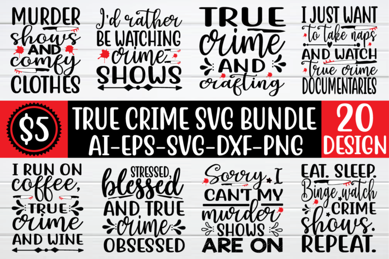True crime svg bundle