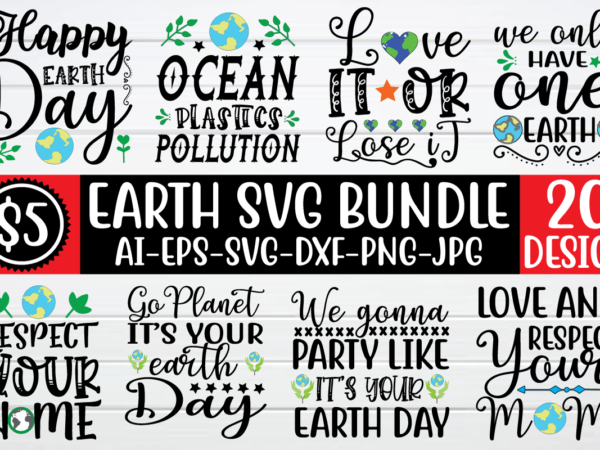 Earth svg bundle for sale! vector clipart