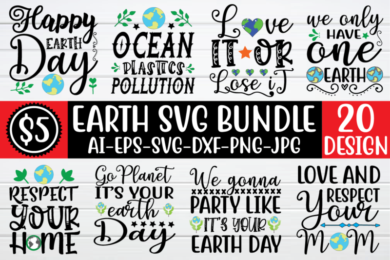 Earth SVG Bundle for sale!