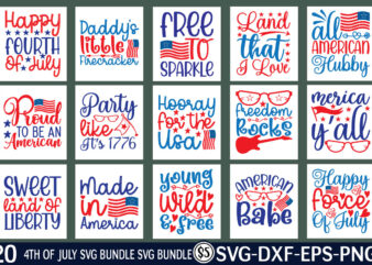 4th of July svg bundle t shirt illustration