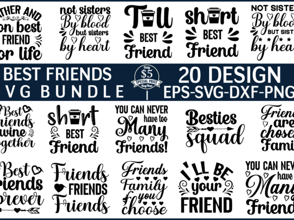 Best selling best friends quotes t-shirt bundle