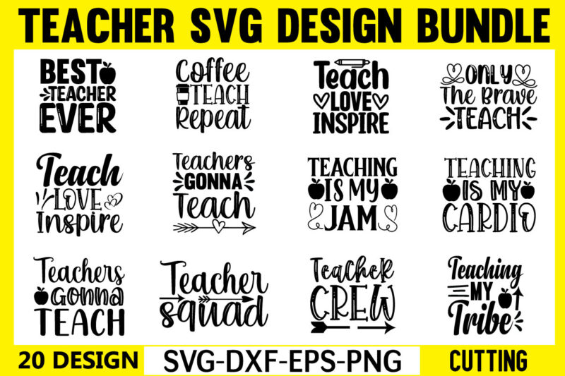 Teacher svg bundle graphic t shirt