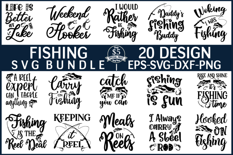 Fishing svg bundle file t shirt graphic design