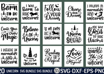 Unicorn svg Design bundle for sale!