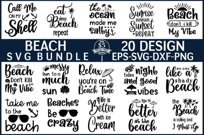 Beach svg Bundle for sale!