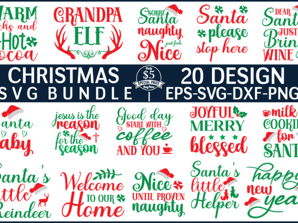 Christmas svg bundle t shirt vector file