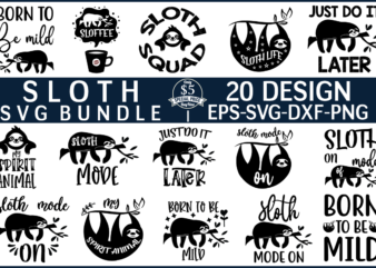 Sloth svg design Bundle for sale!