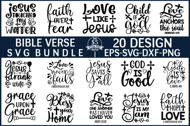 Bible verse SVG Bundle