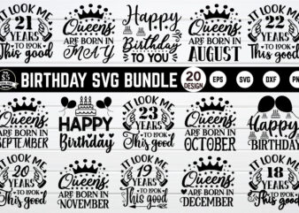 Best selling Birthday Quotes t-shirt bundle