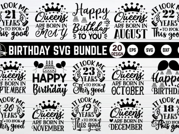 Best selling birthday quotes t-shirt bundle